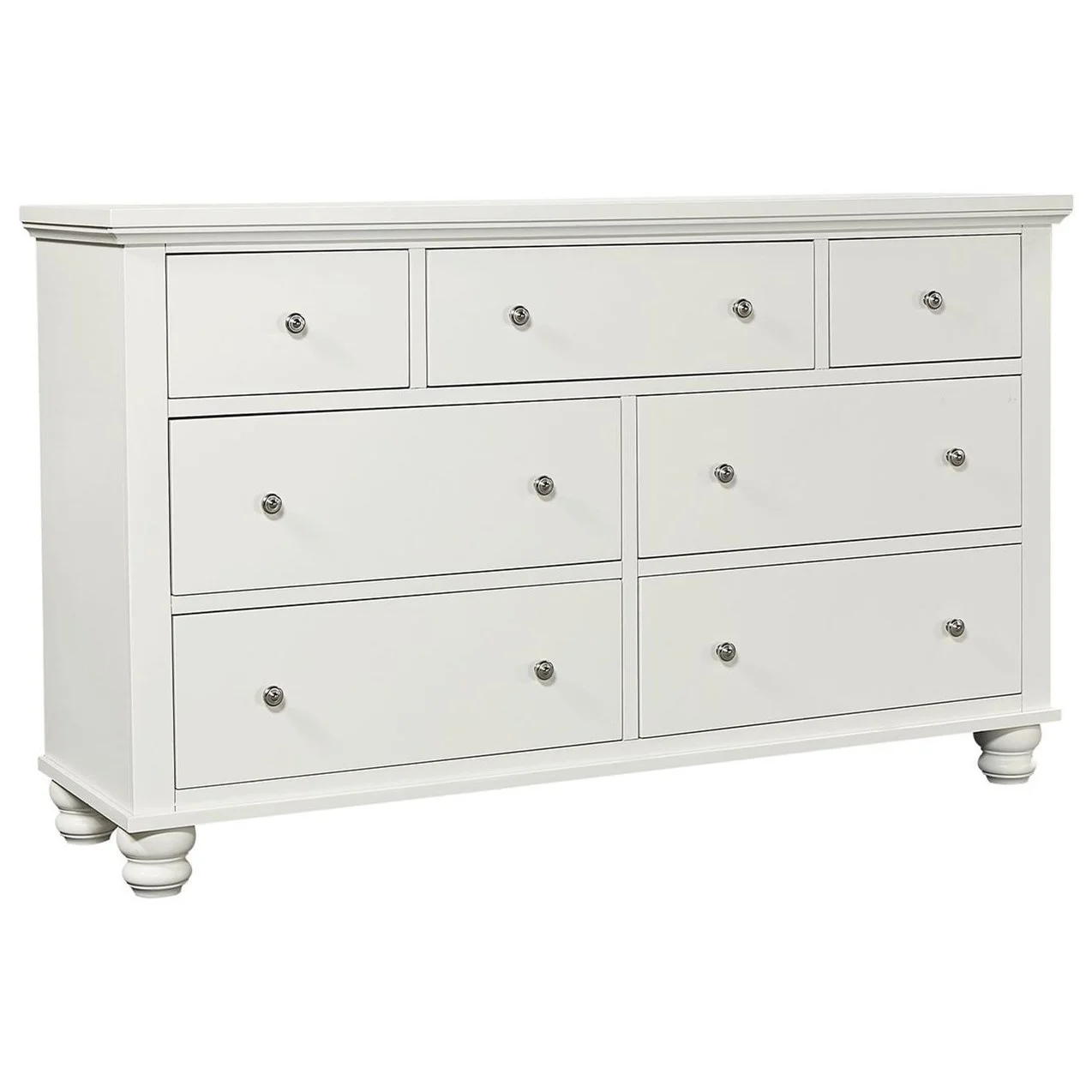 Aspenhome Cambridge CHY ICB454WHT4 7 Drawer Double Dresser with